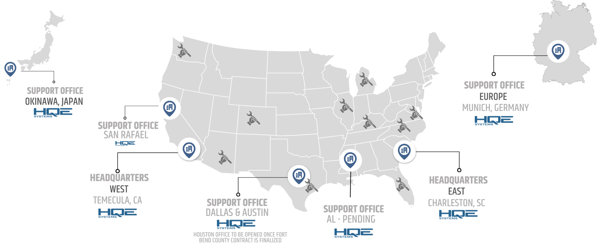 HQE Systems Location Map